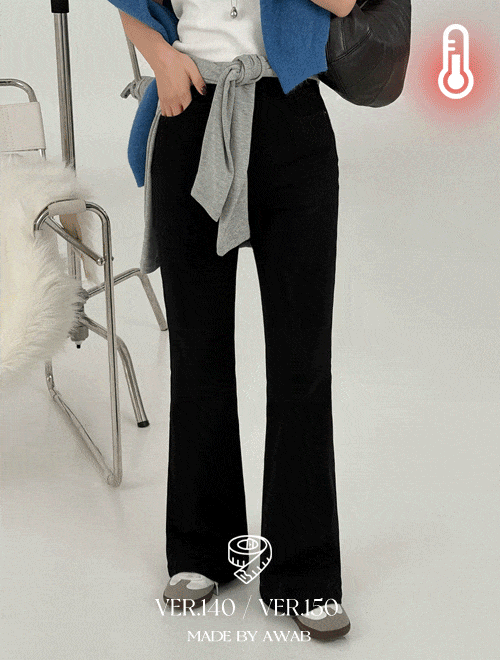 [140.150ver] #AWABMADE:_마일리기모부츠컷팬츠 -키작녀/기장선택/1color/3size