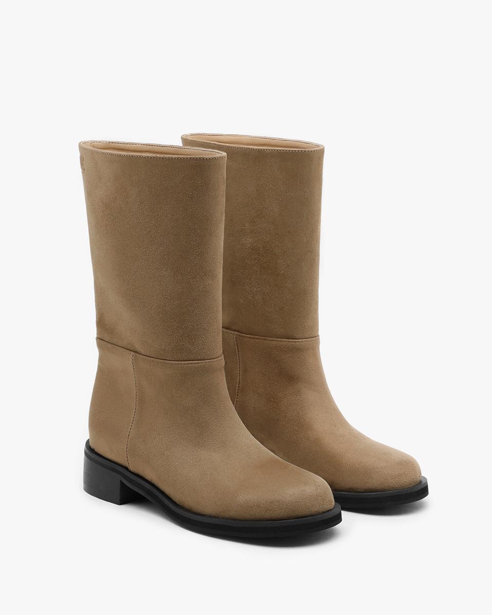 MONO Suede Middle Boots_Beige
