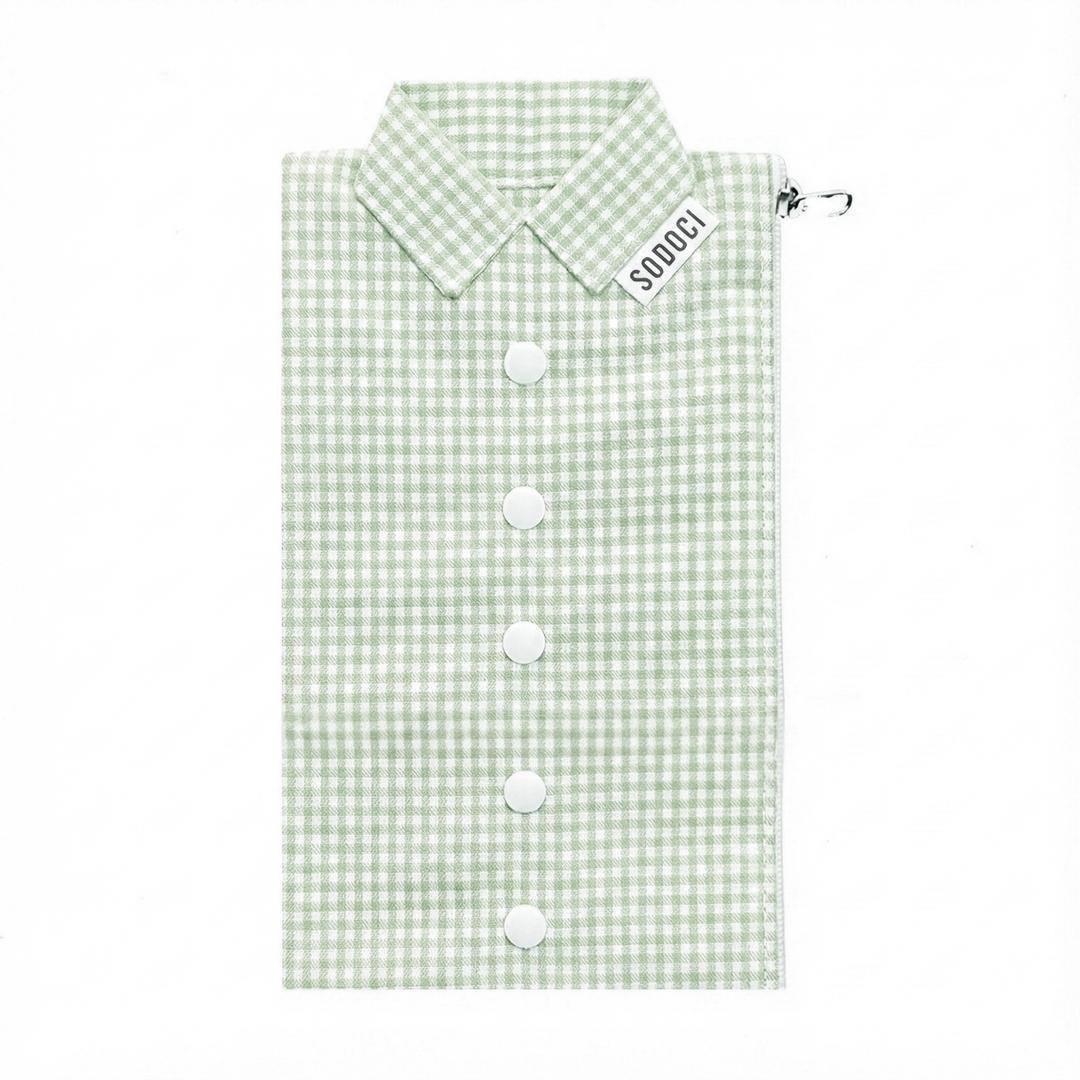 MINT CHECK SHIRTS POUCH M