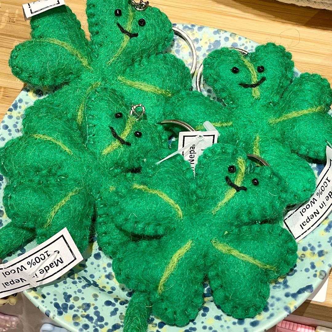 [다올상점] 행운의 네잎클로버 펠트 키링