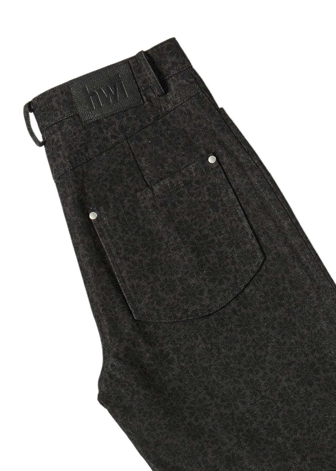 [ 바로배송 ] EYELET PANTS [FLOWER DENIM BLACK]