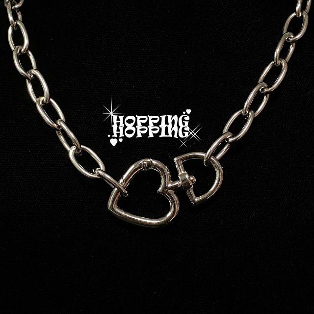 [오늘출발/당일출고]Bold heart buckle Necklace / 볼드 하트버클 써지컬스틸 목걸이 세미초커