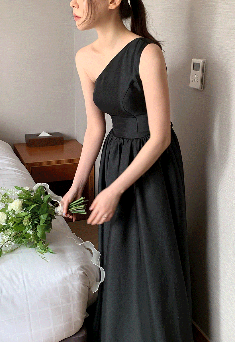 (Made) Mikadosilk choker dress (리본/초커스트랩 포함)