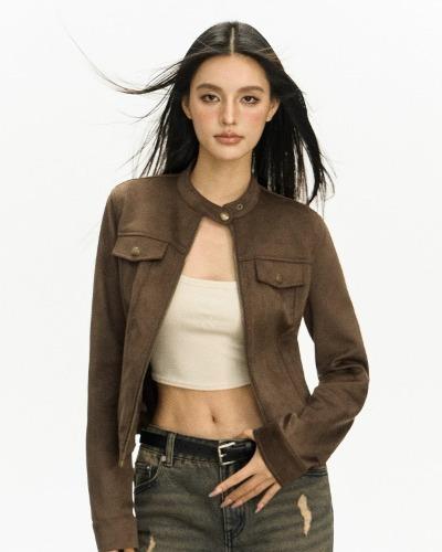 [Ariseism] American vintage suede short coat