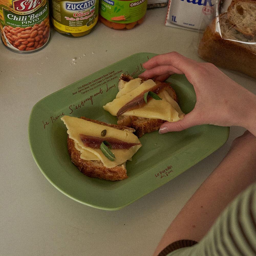 [29CM 단독] Le Paradis Square Plate (Olive)