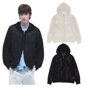 빈트릴 남녀공용 스카시 후드 집업 니트