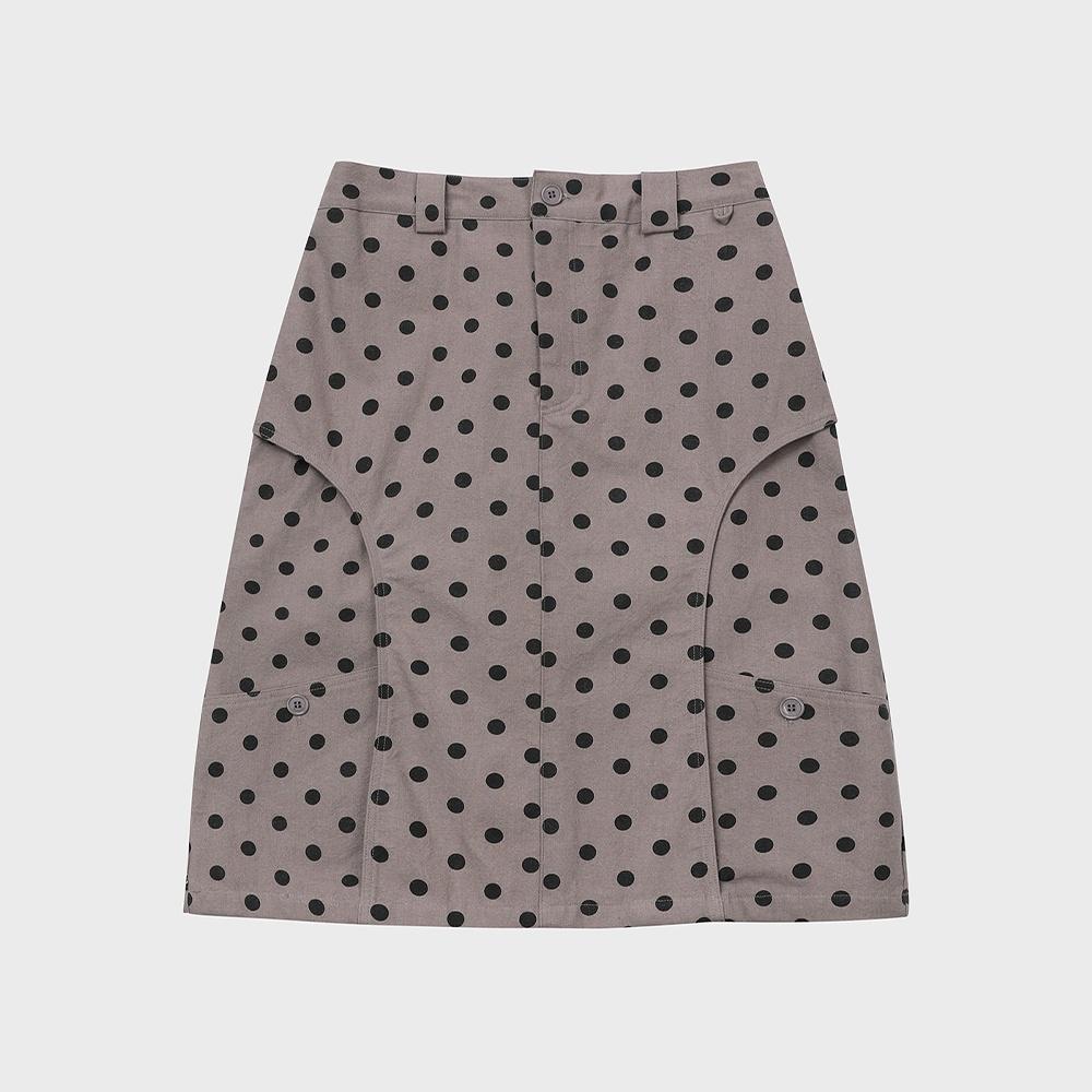 DOT PATTERN SKIRT / BEIGE