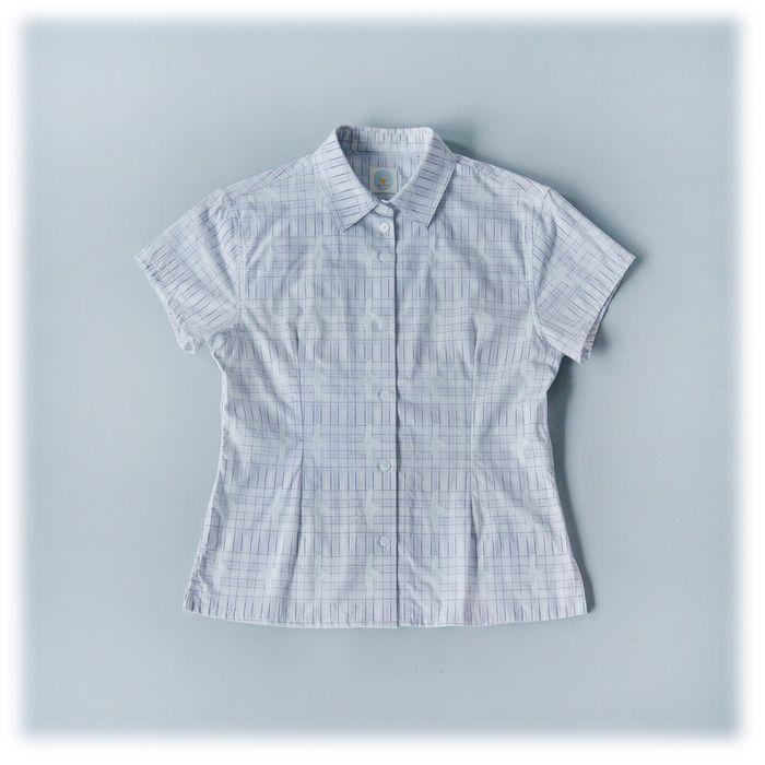SHARP MOON CHECK SHORT SLEEVE SHIRT (PURPLE)