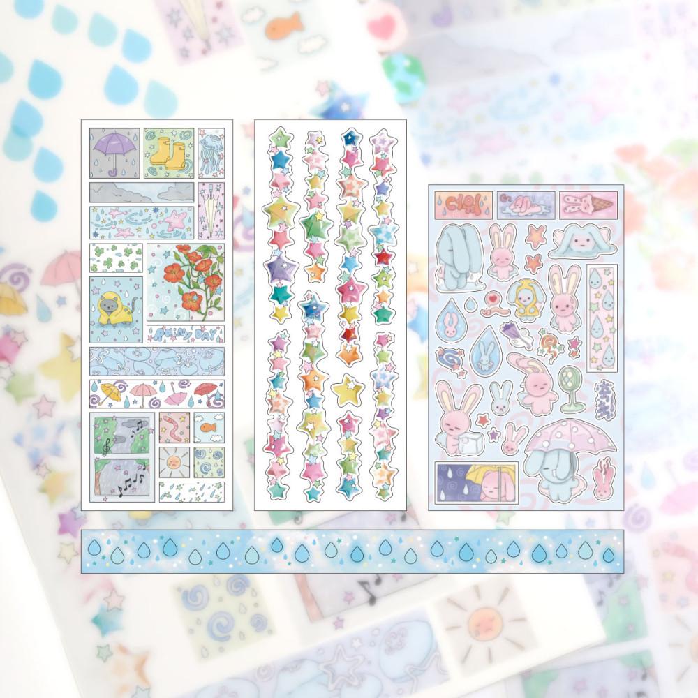 [st2krs⋆스티커스] Rainy Season sticker (4types)