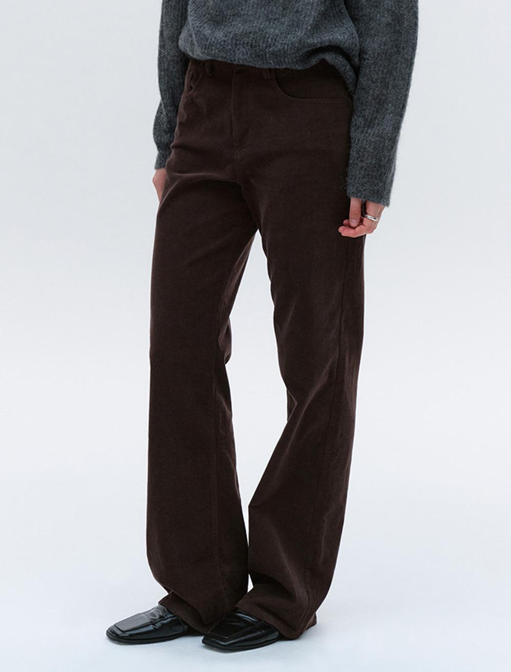 FINE-WALE CORDUROY PANTS [BROWN]