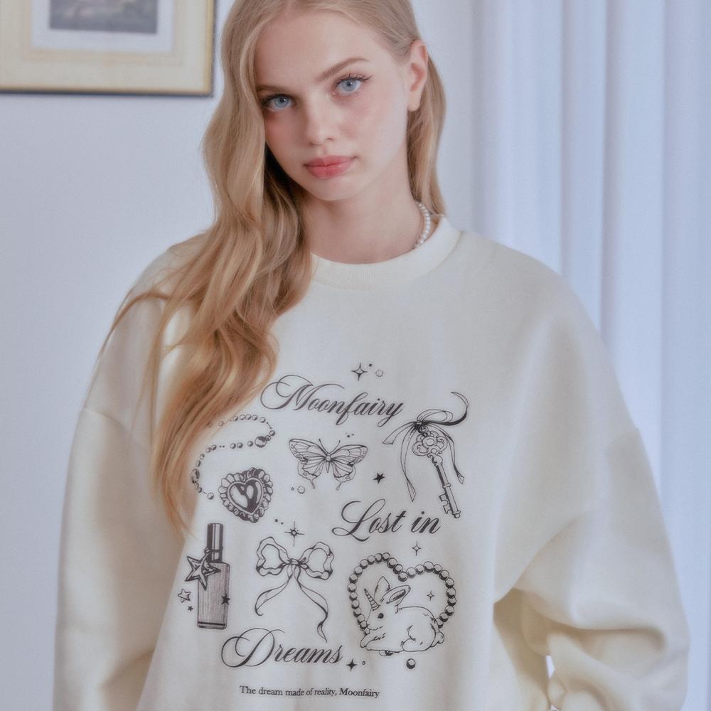 MF FAIRY THINGS SWEATSHIRT-CREAM