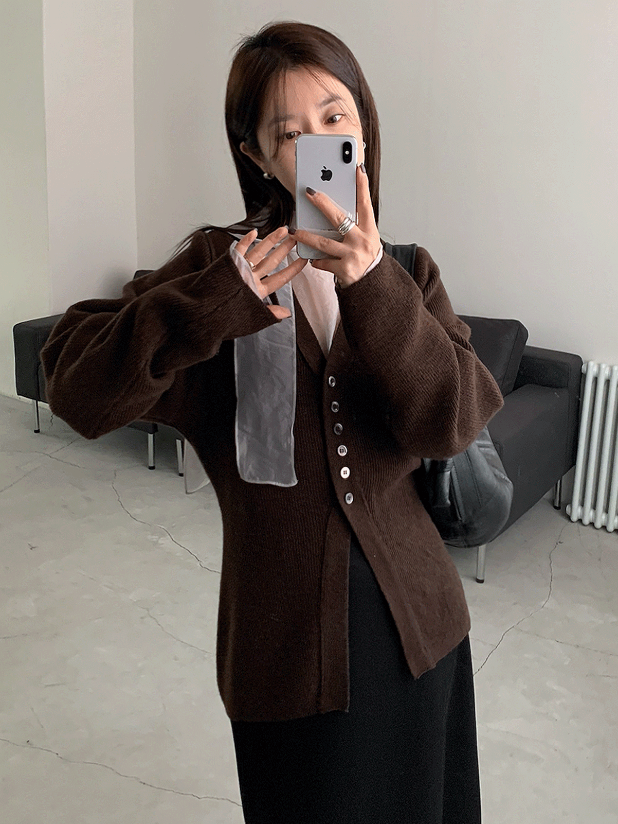 mud wool cardigan (brown) 울50, 주문폭주!