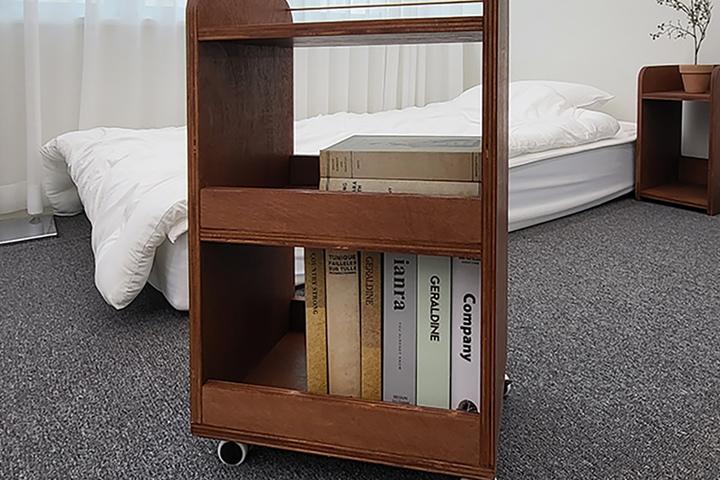 라왕 합판 가구 트롤리 이동식 사이드 테이블