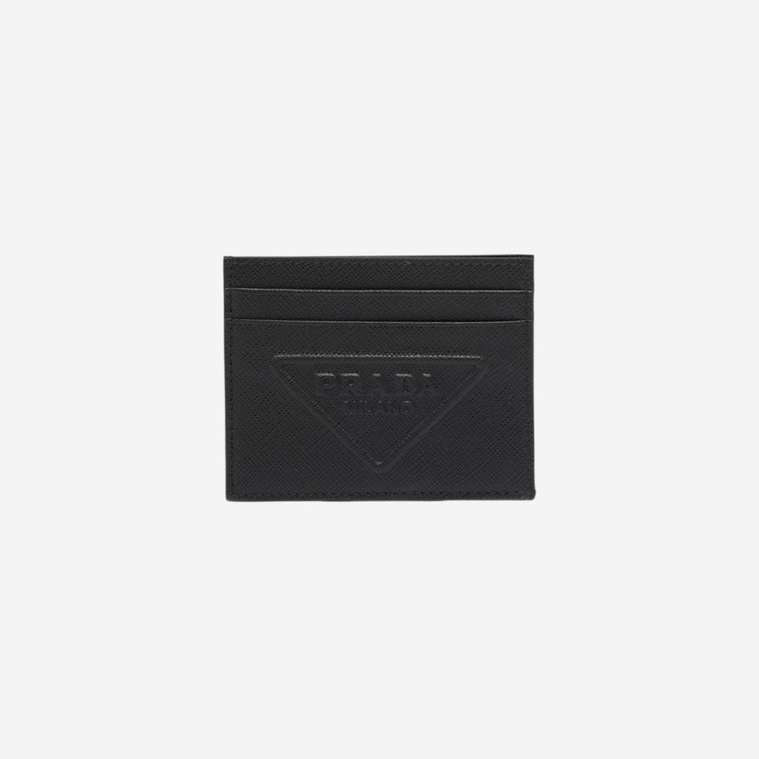 Prada Saffiano Leather Card Holder Black