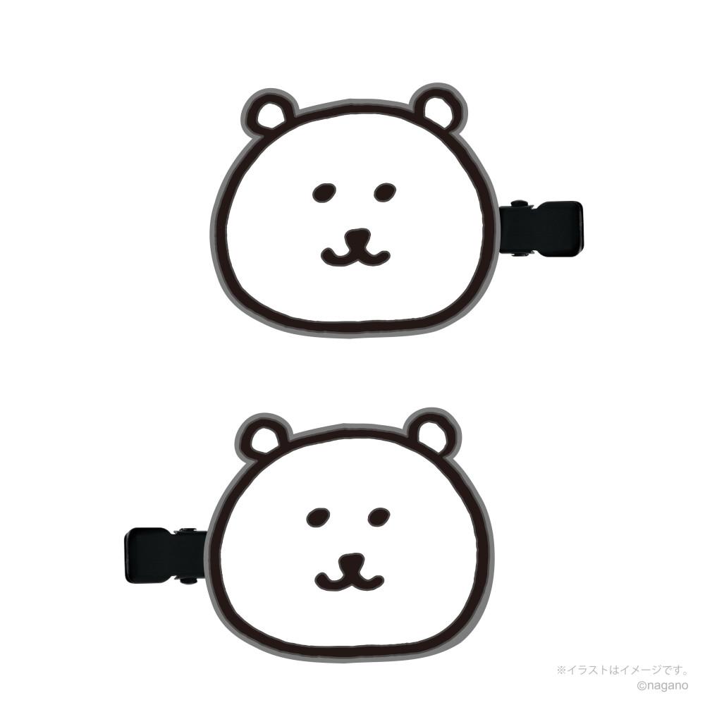 나가노 농담곰 앞머리핀 클립 옆머리 고정 헤어핀