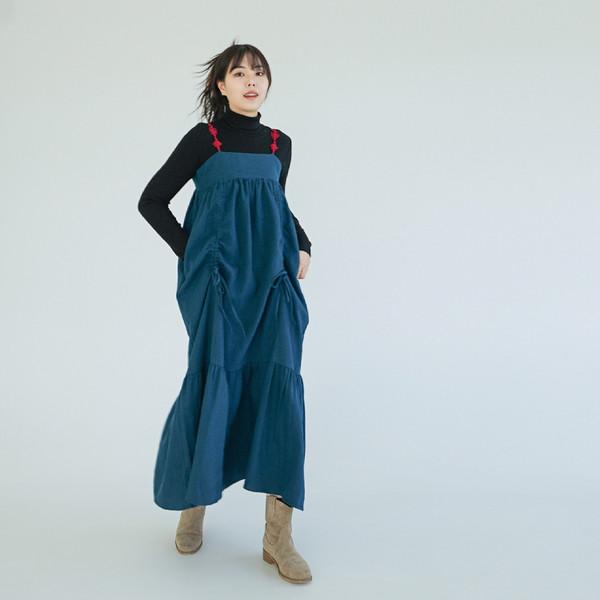 [Dress] 매듭 원피스 치마 : 수피아 청록
