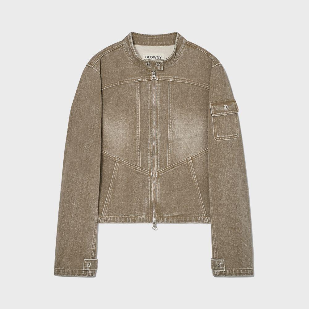 BONES DENIM JACKET (KHAKI BROWN)