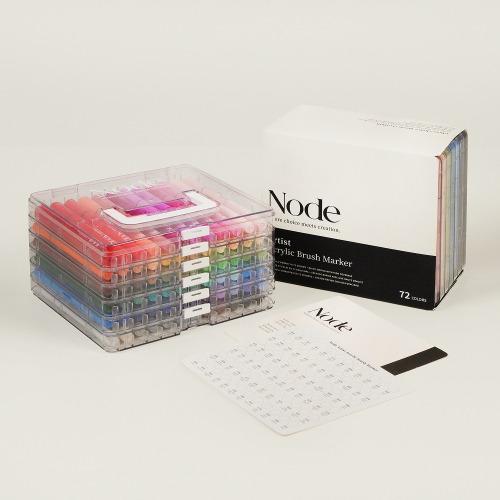 노드 아티스트 아크릴 브러쉬 마카펜 72색 세트
