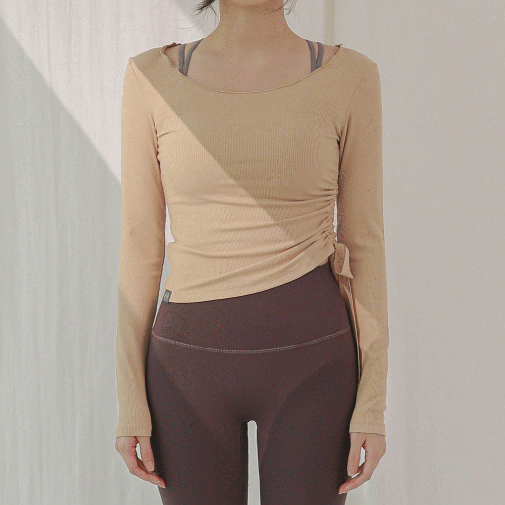 [3TT320]골지 스트링 롱슬리브-3color