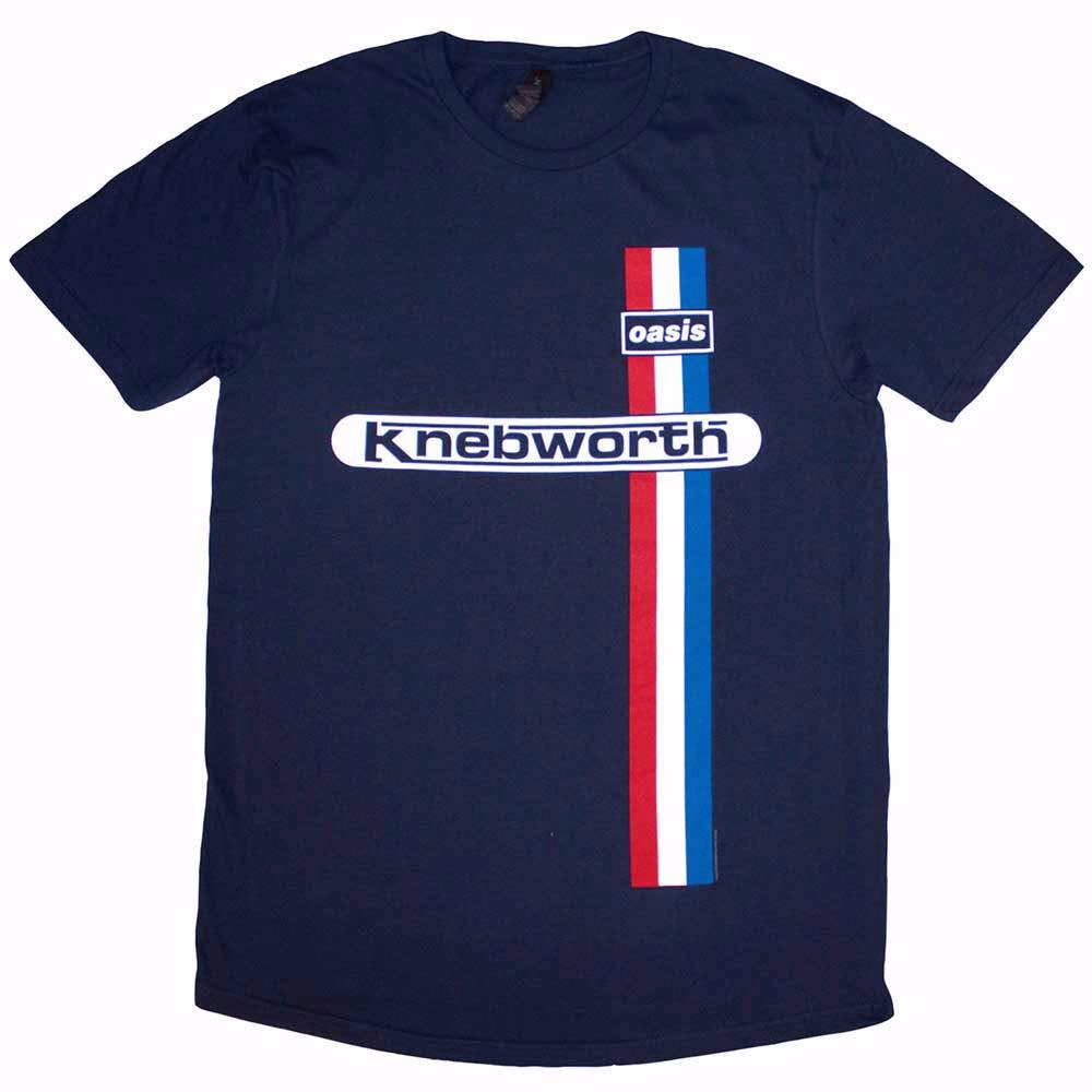 [M,L,XL,2XL 국내배송] 공식 OASIS 오아시스 Knebworth Vertical Stripe 반팔 티셔츠 (네이비)