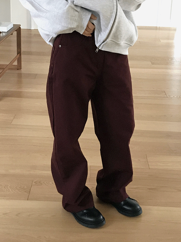 블렘토 Back Line Cotton Pants
