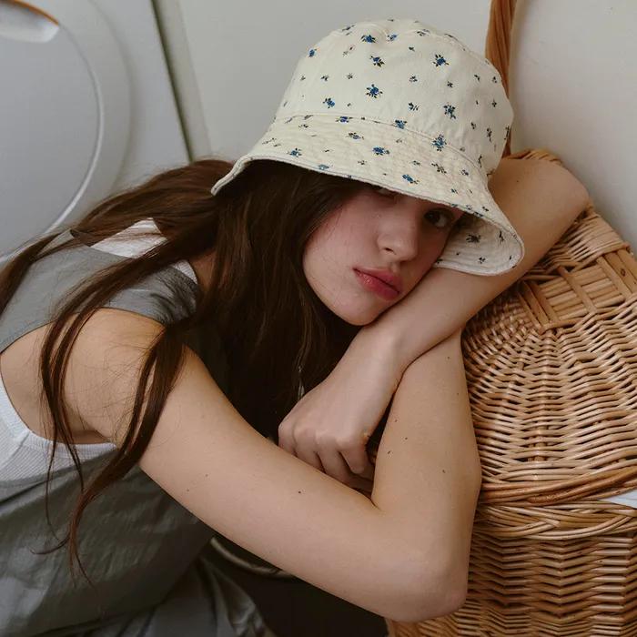 [29CM단독] Vintage flower bucket hat_3color