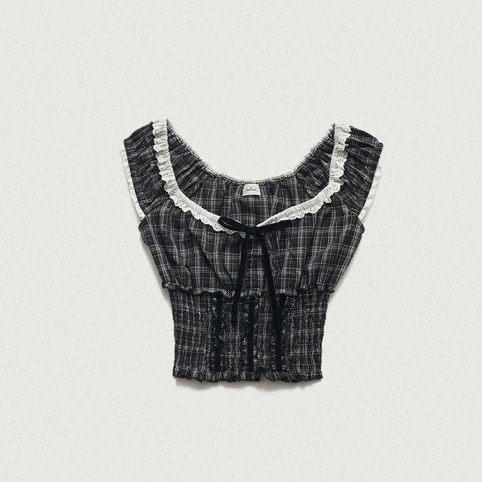 Petunia Smocked Blouse (Black)
