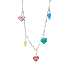 Human Made Five Heart Necklace Silver 휴먼메이드 목걸이 (HUMAN