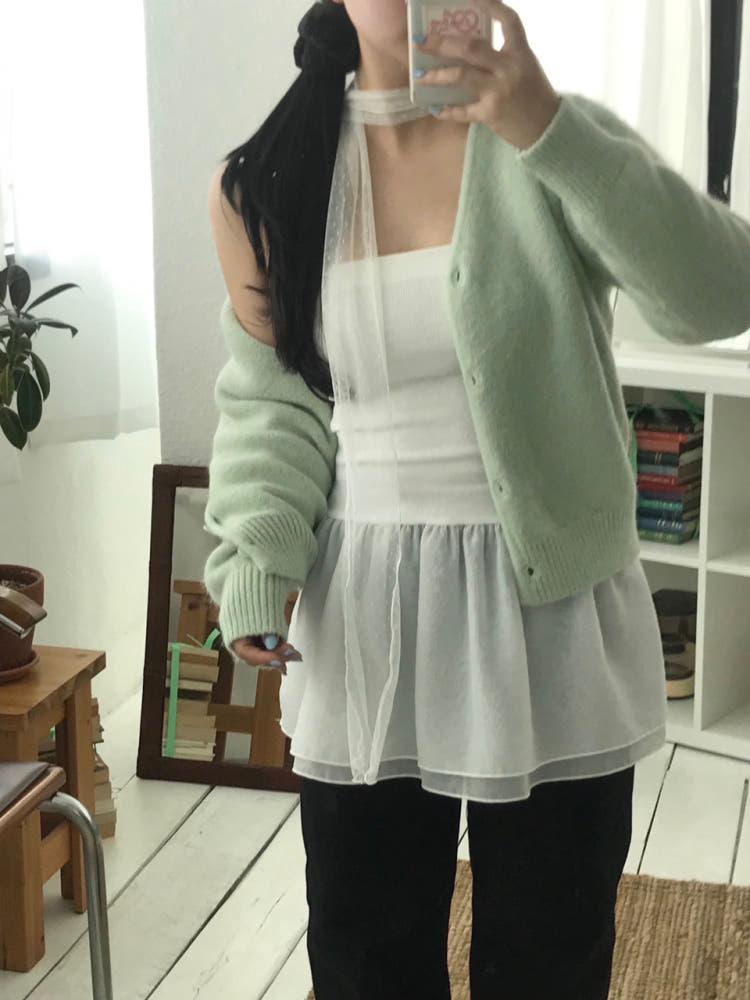 미닛 러플 레이어드 탑