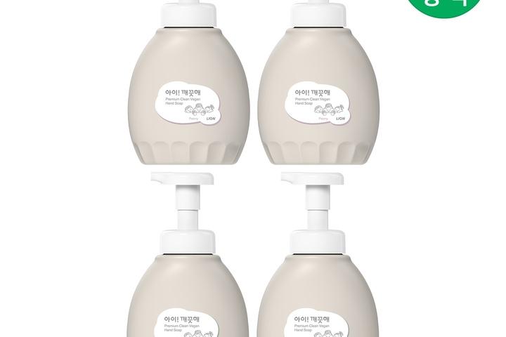 핸드워시 프리미엄 클린비건 용기 450ml x 2개 (무향/피오니향 택1)