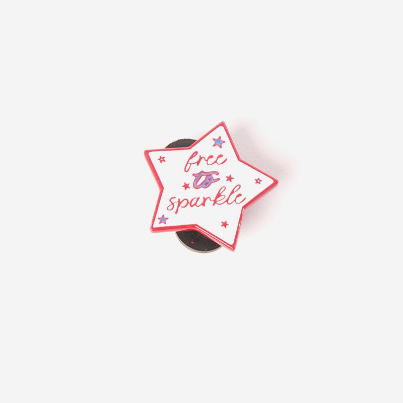 FREE TO SPARKLE METAL PIN