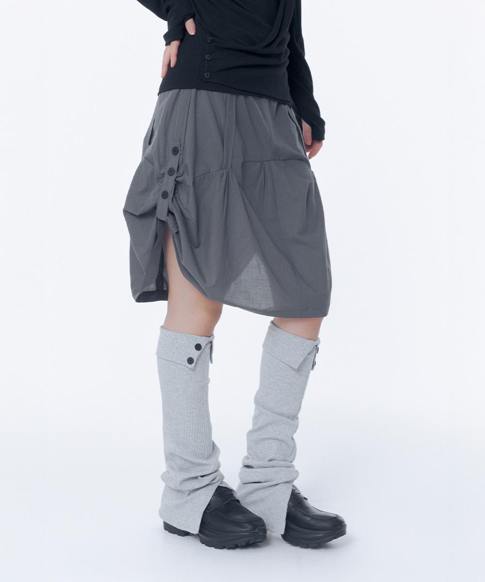 [레이 PICK] Slouchy balloon midi skirt CHARCOAL