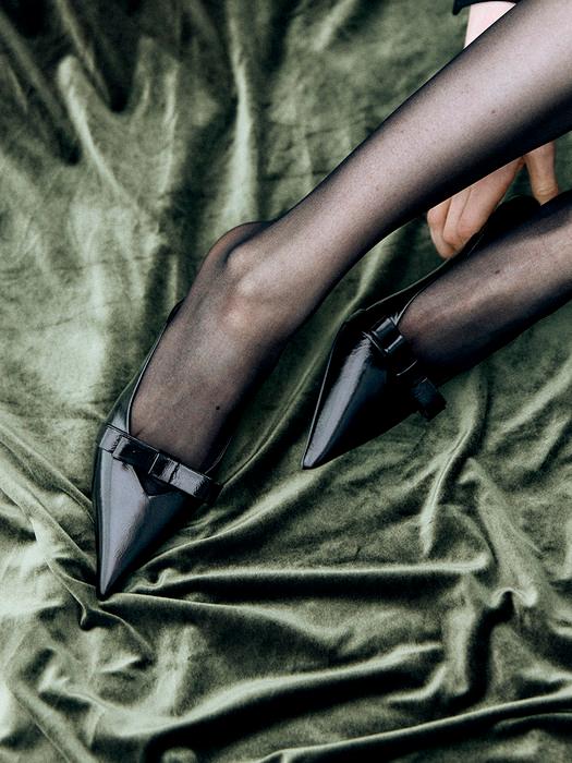 Ribbon mules / black