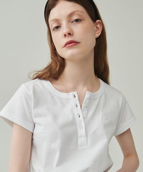 HENRYNECK HALF T SHIRT WHITE