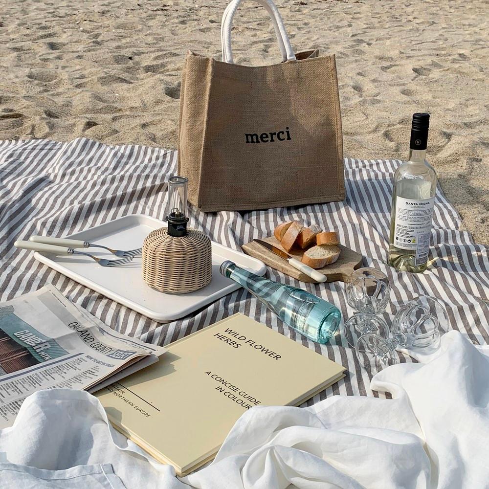 피크닉매트 돗자리 양면 방수 감성돗자리 캠핑 1인 2인 4인용 고급 파우치포함 브라운