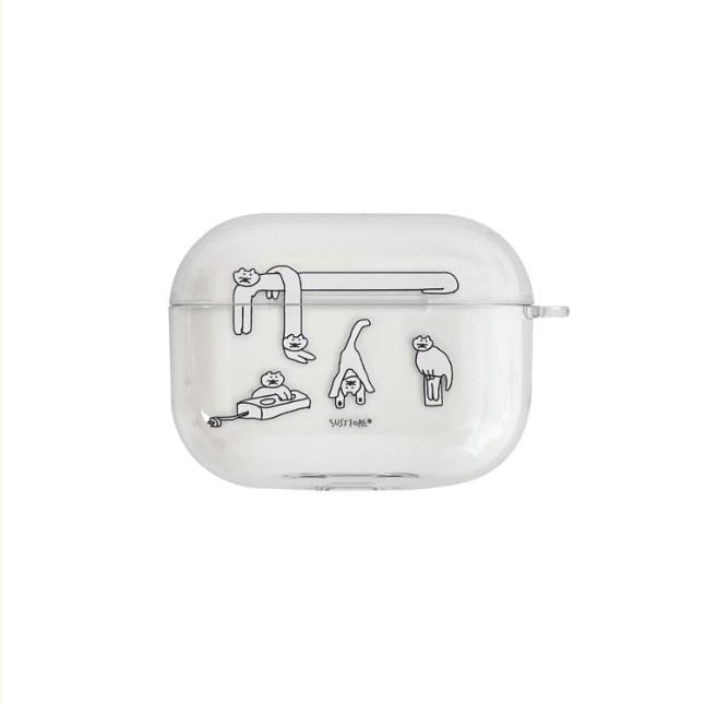 [서스스토어] 돈구녕에서 불빛나오는 투명에어팟케이스