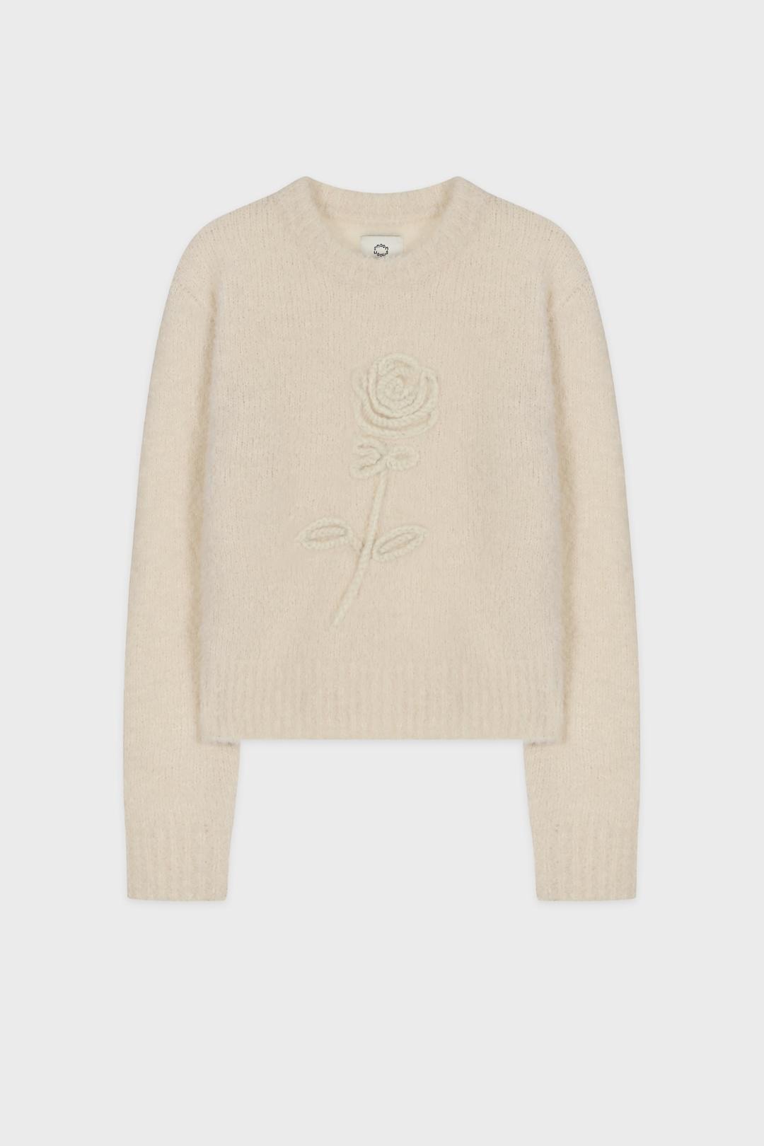 Rose Boucle Pullover Knit (Ivory)