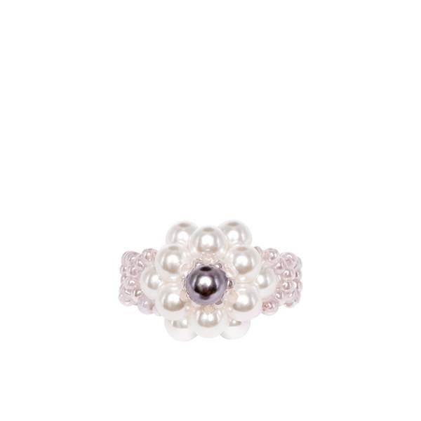 Zinnia Beads Ring (White)