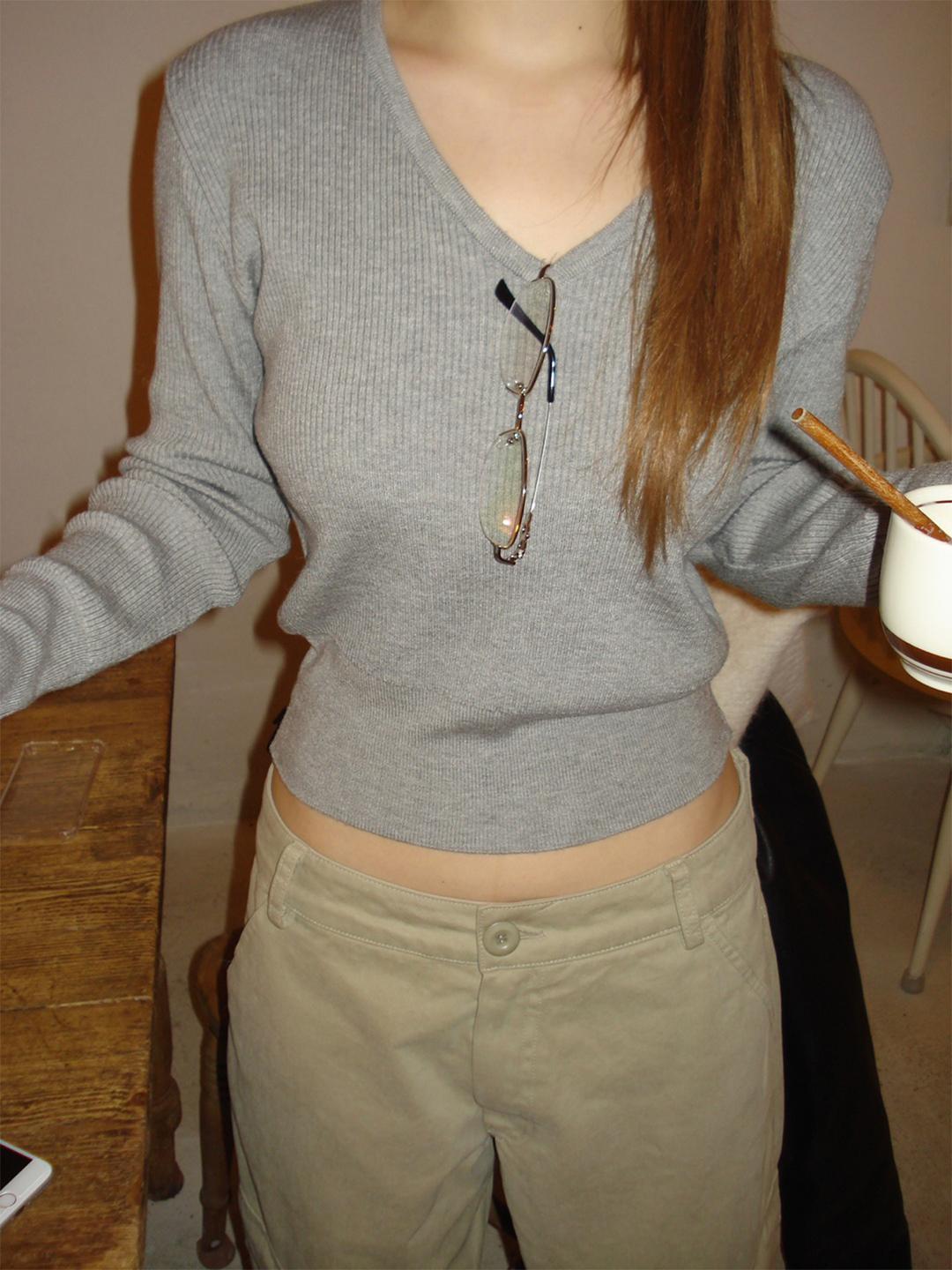 than v neck knit