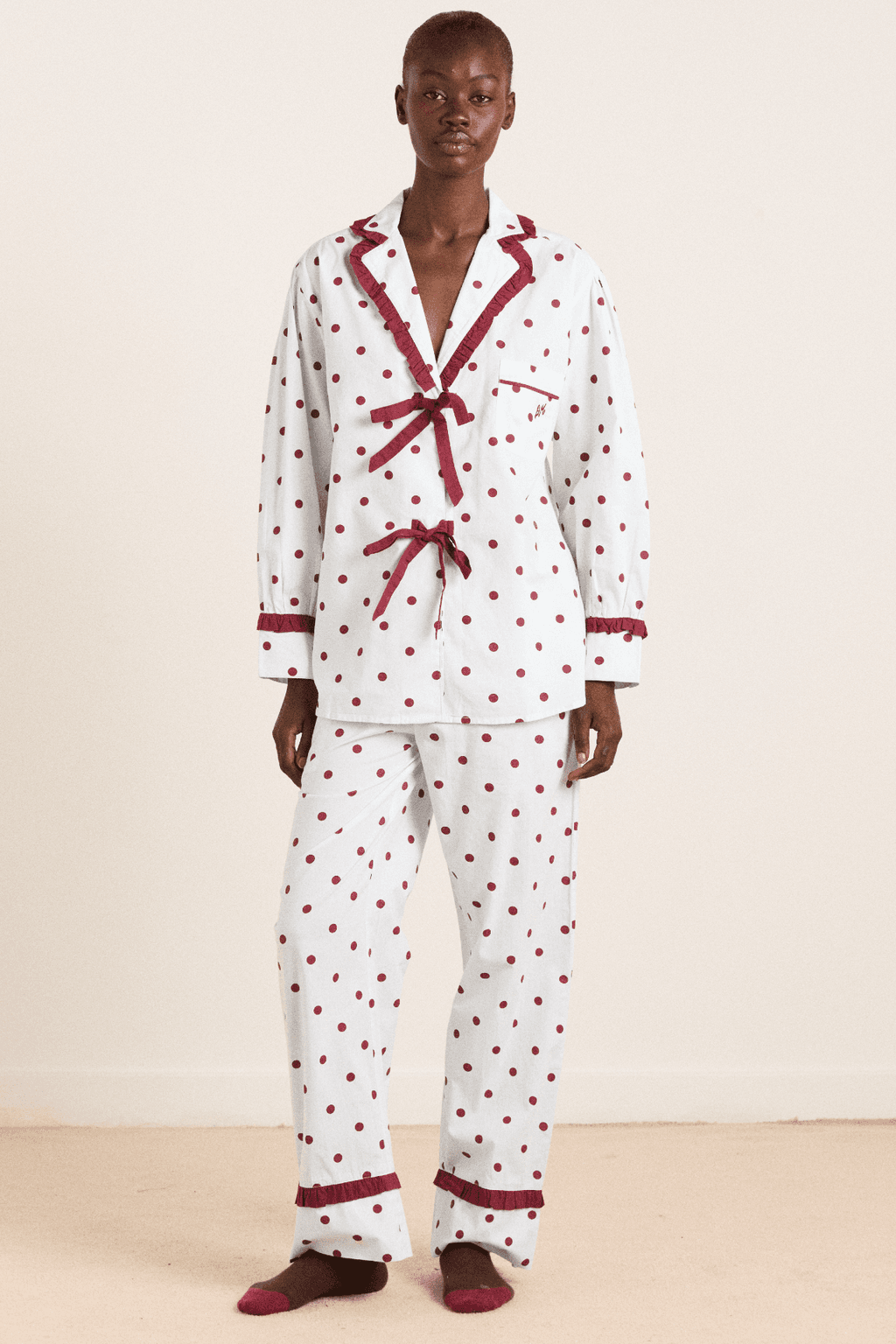 antonella pj set - polka dot