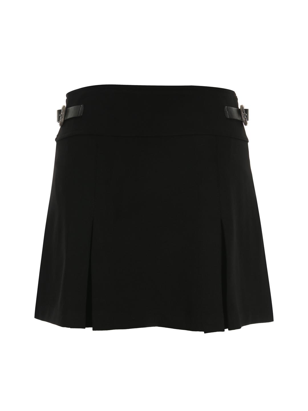 Western belt pleats skirt
