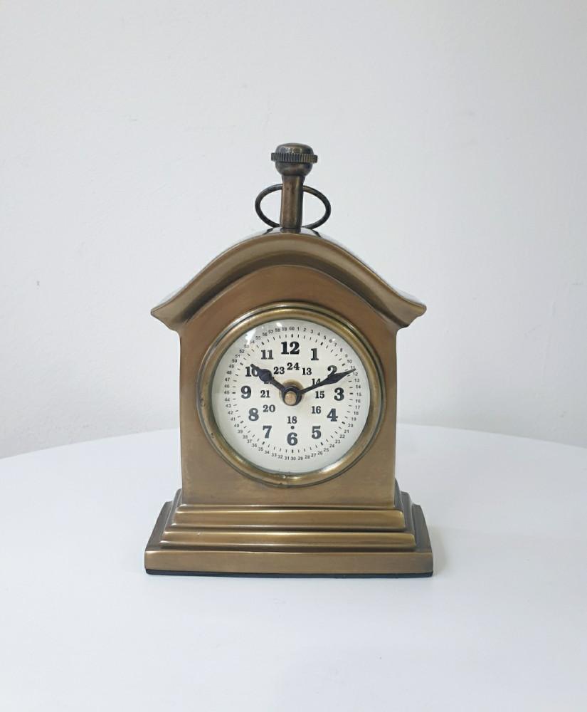 인도 12 브라스 고급 엔틱 빈티지 앤틱 황동 탁상 시계 인테리어 카페