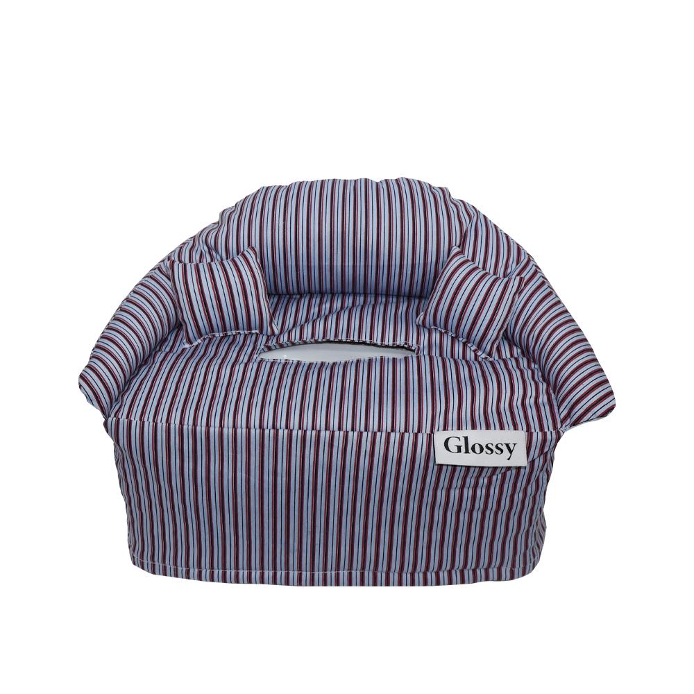 Stripe sofa tissue cover(blue) (order made)