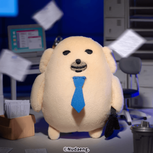 [예약상품] 누댕이는 짜장 묻은 강아지 마스코트 키홀더-사축 ver