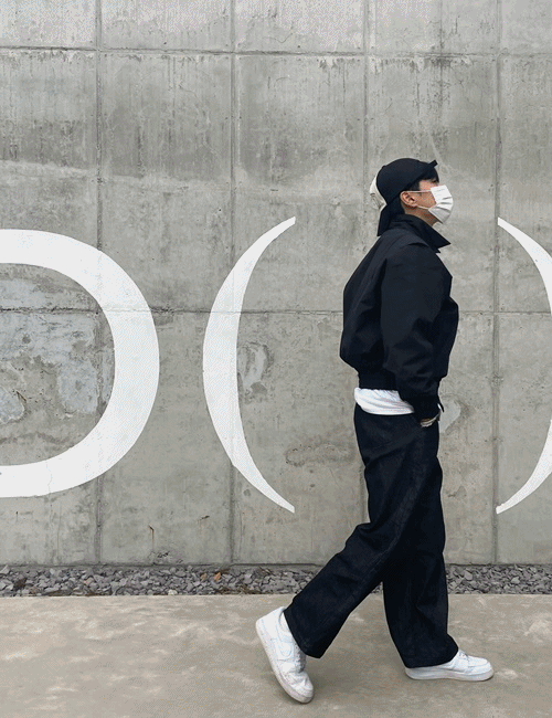 크롭 자켓 항공 블루종 (2color)