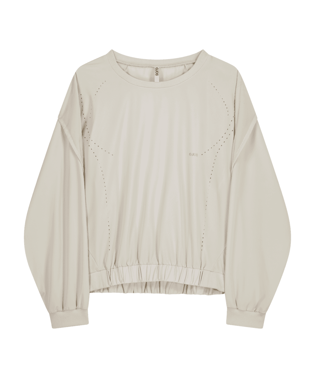 Layered Mesh Nylon Sweatshirts / Beige