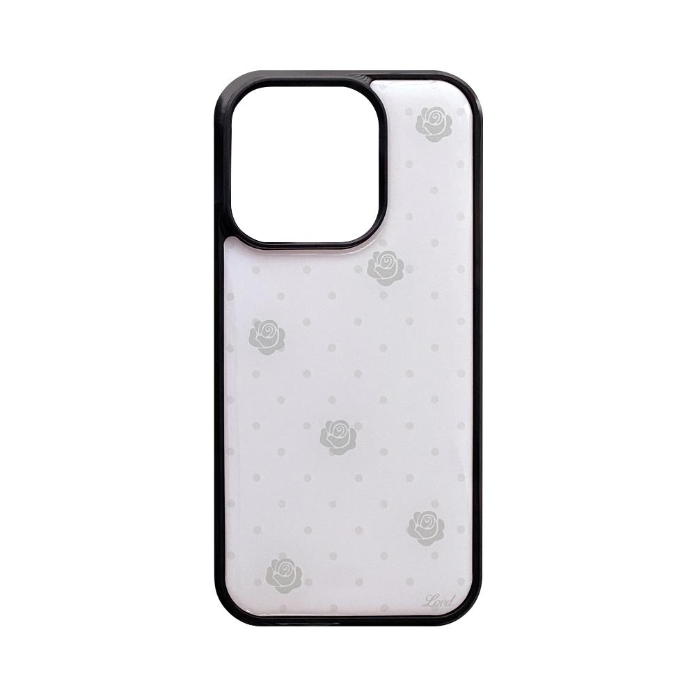 ROSY POLKA PHONE CASE (epoxy black bumper)
