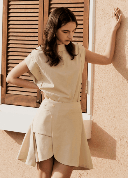 [시즌오프]언발란스 H라인 스커트