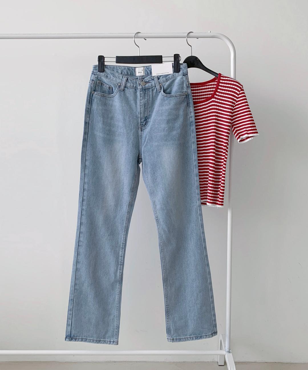 [무배] 캣브러쉬 난스판 세미부츠컷 데님팬츠 S~2XL