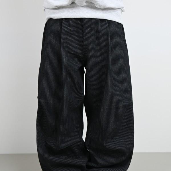 stripe hino wide denim pants